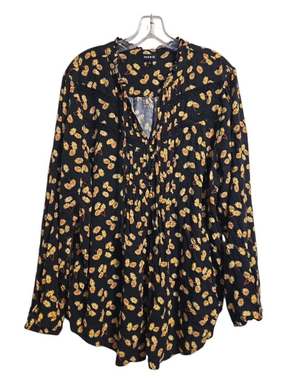 EC Torrid "Lenny" Long Sleeve Floral Peasand Top Sz.2x
